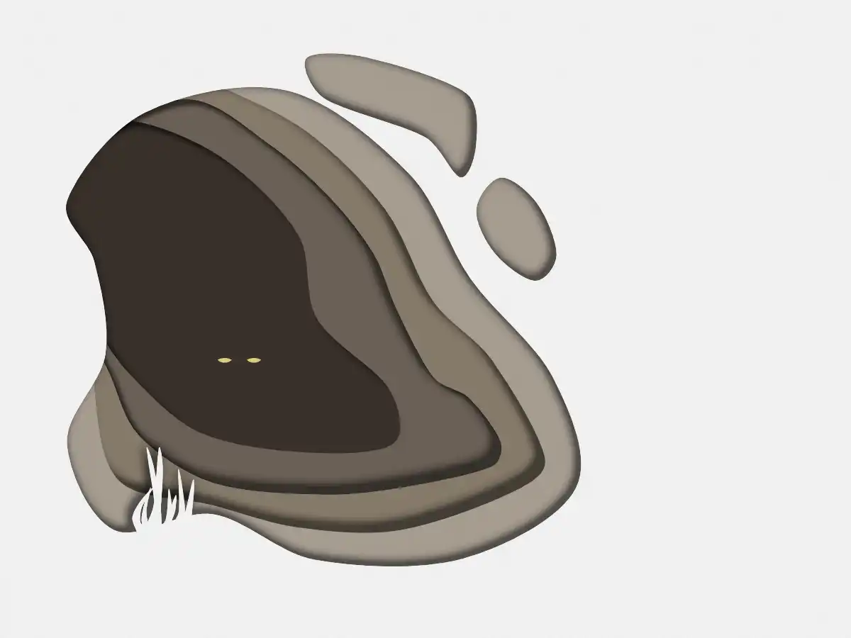 Otto in einer Höhle