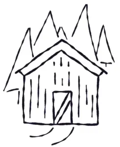 Hütte im Wald