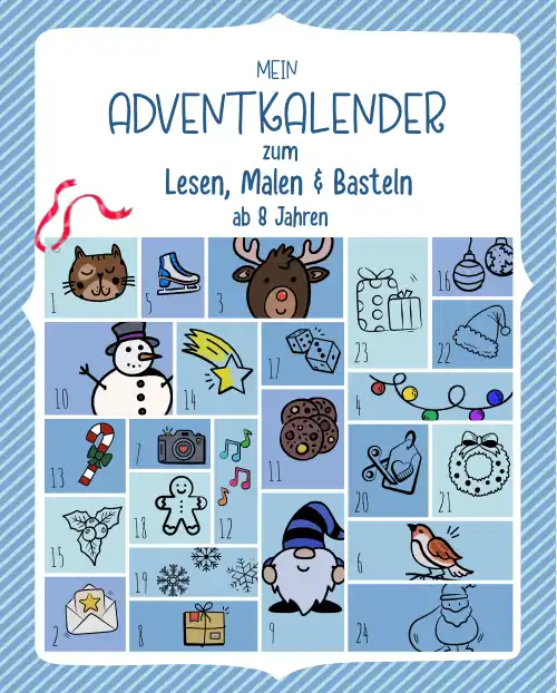 Buchcover: Mein Adventkalender zum Lesen, Malen & Basteln. Ab 8 Jahren