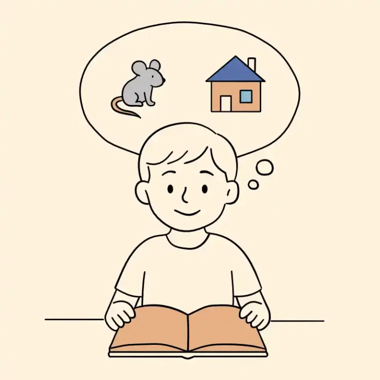 Junge mit Buch erkennt Reime – Symbolbild phonologische Bewusstheit