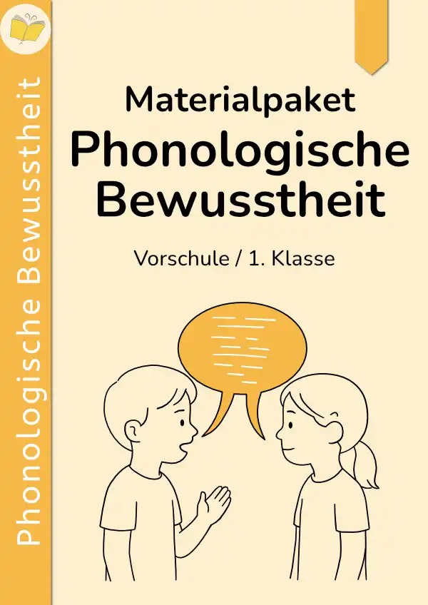 Materialpaket: Phonologische Bewusstheit – Zwei Kinder sprechen miteinander